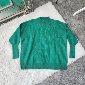Shop The Mint Mock Neck Oversized Ribbed Sweater. Size Small. New without tags.